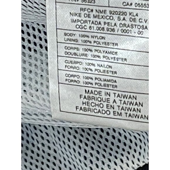 nike team windbreaker jacket black zip up pockets elastic arms waist collar READ - Picture 7 of 9